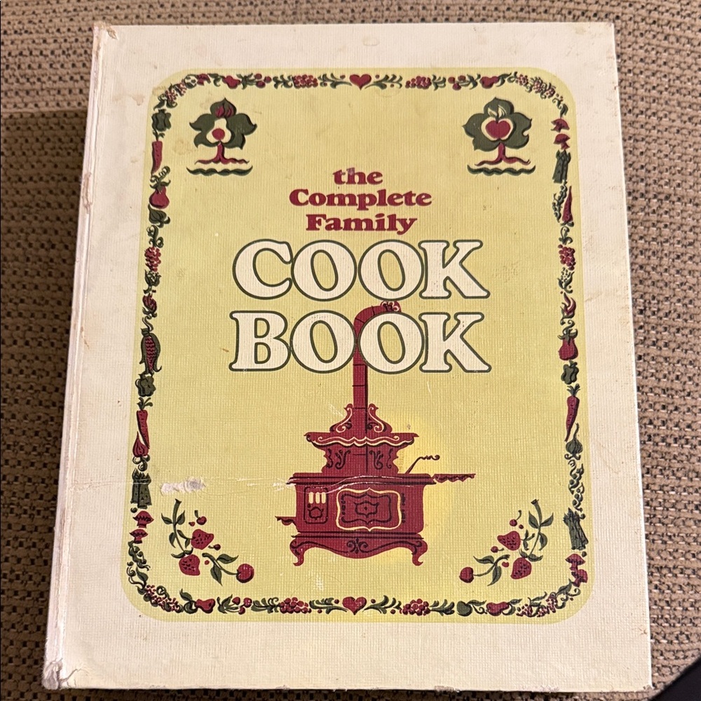 Vintage Family Cookbook with Cream Cover